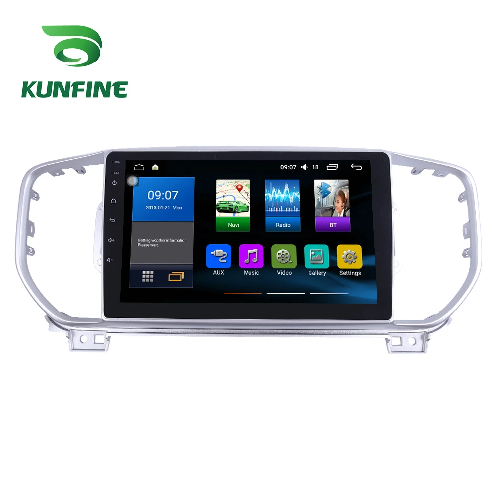 

Octa Core 1024*600 Android 8.1 Car DVD GPS Navigation Player Deckless Car Stereo for KIA KX5 Sportage R 2016 Silver Color Radio