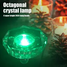 Светодиодный светильник из стекла K9 с разноцветным кристаллом, светодиодный светильник, ночник, подставка, держатель, украшение для ванной комнаты, 110-240 В