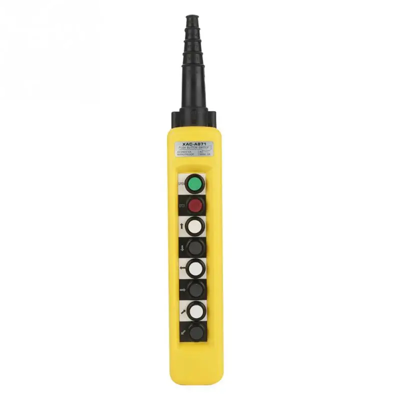 

High Quality XAC-A871 Crane Chain Hoist Push Button Switch Lifting Pendant Controller with Emergency Stop 500V 5A IP54 Wholesale