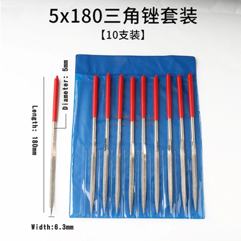 Shina 10pcs 5x180mm Round Diamond Grit File Set Sharpening For Wood Metal Plastic Shina 10pcs 5x180mm Round Diamond Grit File Set Sharpening For Wood Metal Plastic