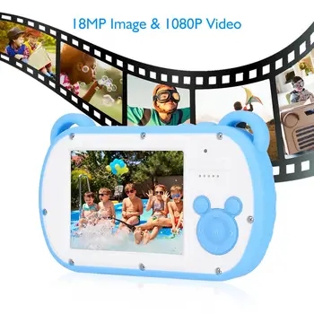 

2.7 Inch Camera HD1080P Waterproof Kids Digital Video Camera Children Toy Camcorder Auto Night Vision Cam Supports SD card