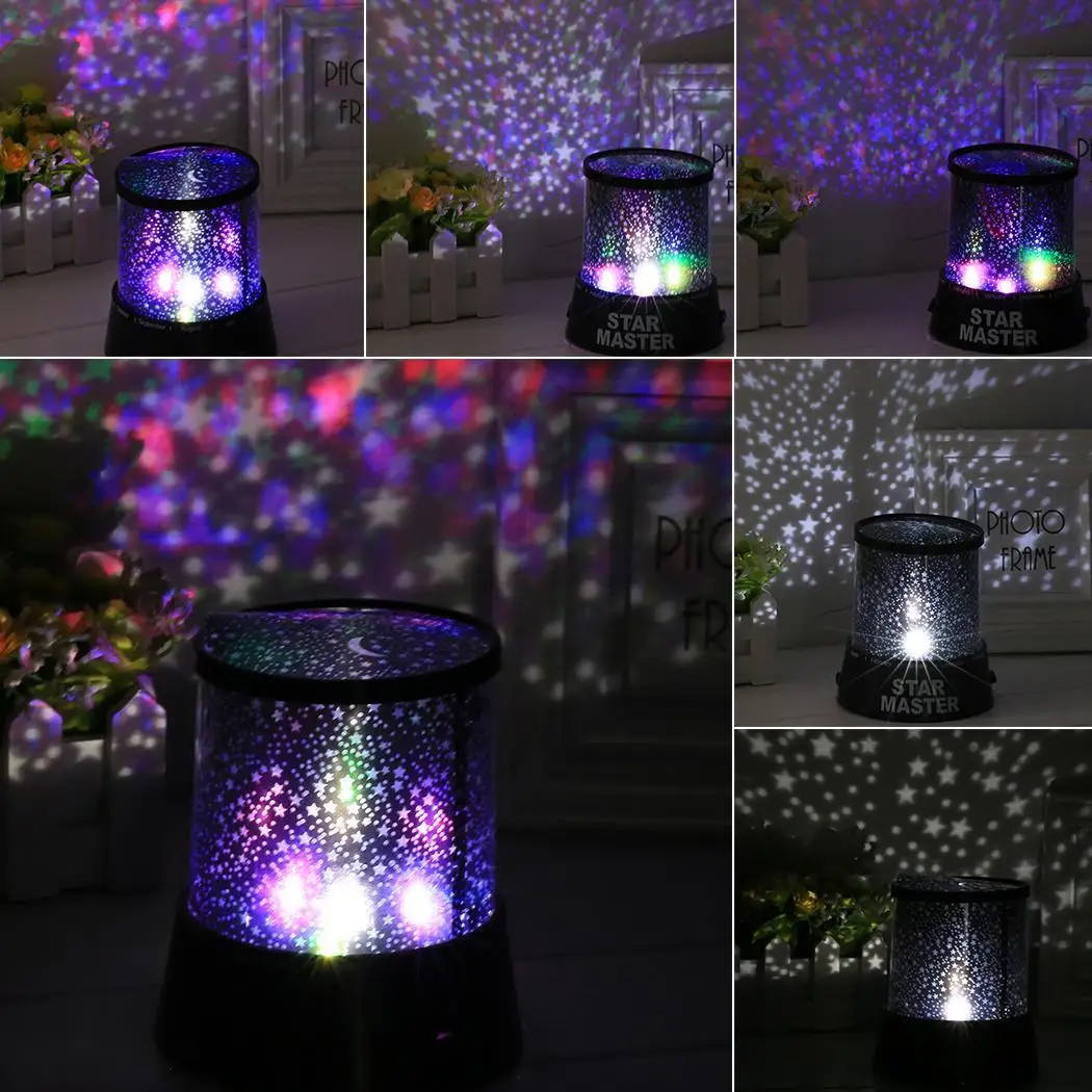 

Stars Starry Sky LED Night Light Projector Moon Lamp Battery USB Kids Gifts Children Bedroom Lamp Projection Lamp New