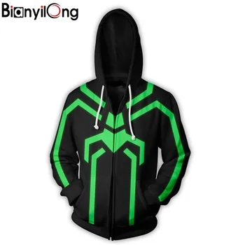 

Invisible Spider-Man 3D Print Zip Hoodie Unisex Sweatshirt Men's Hooded Hoodie BIANYILONG Brand Customized New