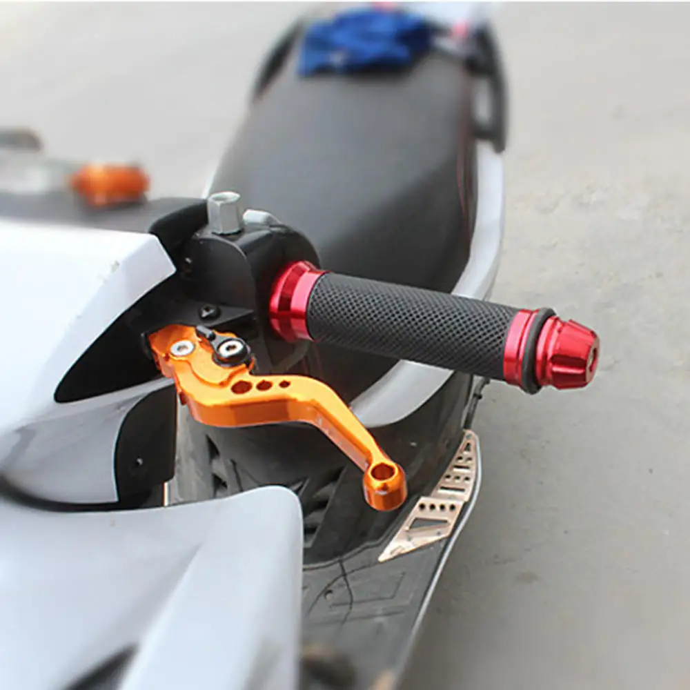 1 Pair Motorcycle Aluminum Rubber GEL CNC Handle Bar Hand Grips MOTOR