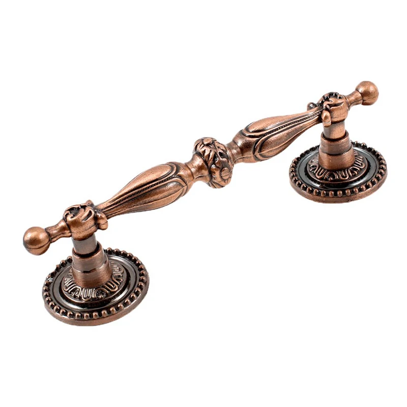 

12.45 cm length with flower design furniture handle door handle, copper color