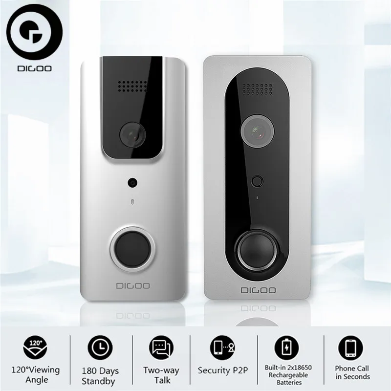 

DIGOO SB-XYA Wireless Full HD 1080P bluetooth WIFI Video Doorbell Pro Smart Home PIR Sensor Rechargeable Doorbell New Upgrade