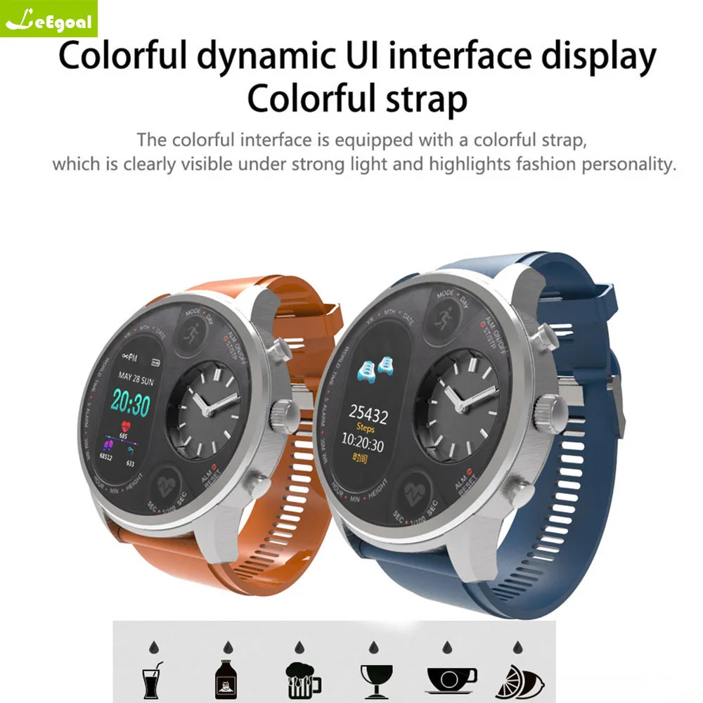 

leegoal T3 Sport Hybrid Smart watch Stainless Steel Fitness Activity Tracker IP68 Waterproof Standby 15 Days BRIM Smartwatch
