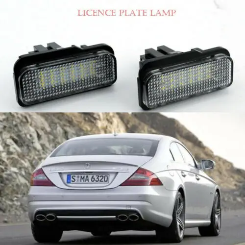 

2PCS White License Plate LED Light Lamps For Mercedes Benz W203 W211 W219 R171