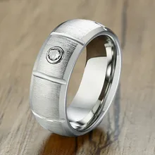 Мужское обручальное кольцо с фианитом 8 мм матовое покрытие вольфрам карбид обручальные кольца Размер США удобная посадка