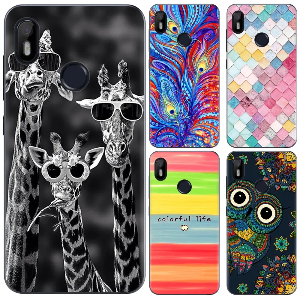 

New Arrival Phone Case For BQ Aquaris C / Vsmart Joy 1 5.45-inch Fashion Design Art Painted TPU Soft Case