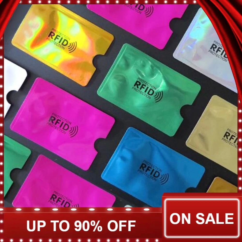 

Anti Rfid Wallet Blocking Metal Credit Lock Package Storage Bank Card Package Card Holder Id Bank Cards Case Protection 6*9.3cm