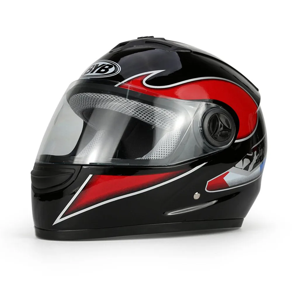 

BYB Motorcycle Full Face Helmet HD Anti-fog Lens Breathable Unisex Universal With Neck Protection Motorcycle Motocross Helmet