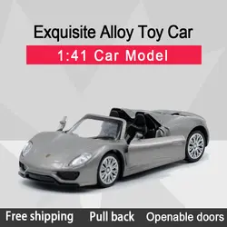 Caipo 1:43 918 Spyder гоночный автомобиль сплав литья под давлением модель автомобиля игрушка с отступить/для детей Подарки/Развивающие игрушки
