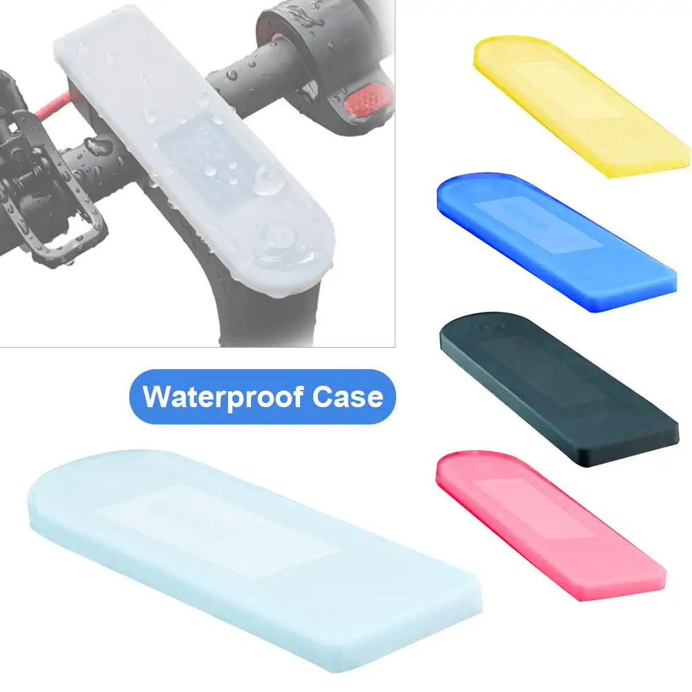White Boao Scooter Replacement Part Accessory Waterproof Silicone Cover Transparent Rubber Case Dust Proof Dashboard and 3 Pieces Rubber Vibration Dampers for Xiaomi Mijia M365/ M365 Pro Scooter
