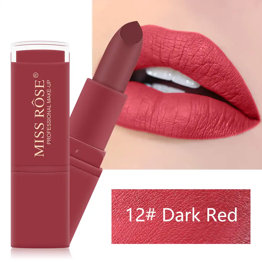Miss Rose 12 Colors Matte Lipstick Makeup Long Lasting Waterproof Lip Gloss Gifts For Women Beauty Cosmetic Maquillaje Tslm1 Lipstick Aliexpress