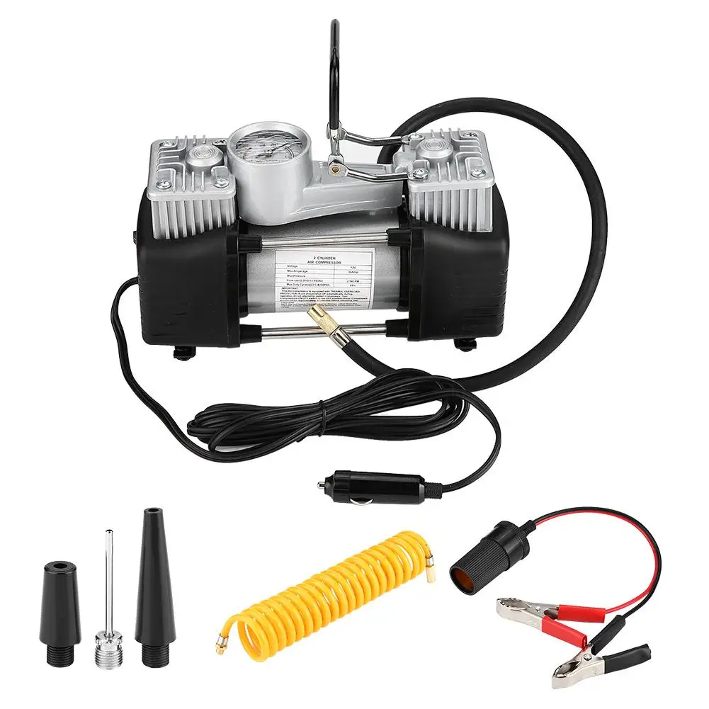 

Car Quick Charging Double Cylinder Air Charging Pump 150PSI on-board Air Charging Pump (12v) Car Accessories