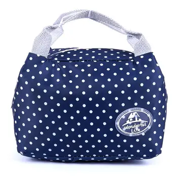 

Dot Portable Lunch Bag Thermal Insulated Cold keep Food Safe warm Lunch bags For Girls Women