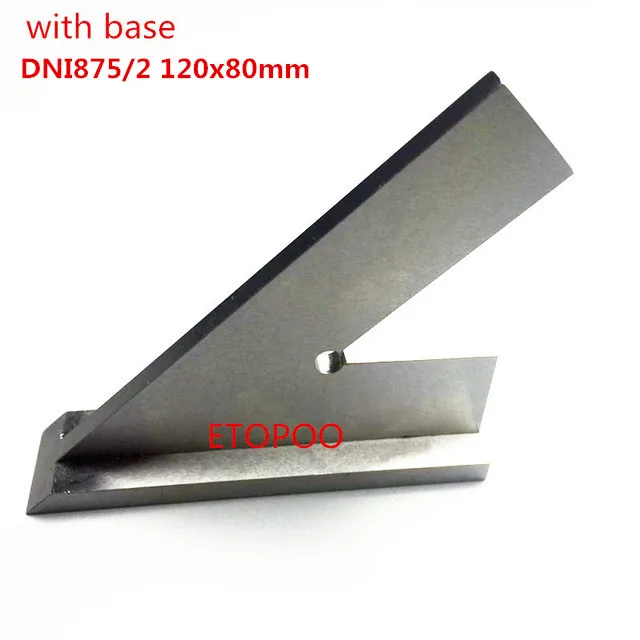 DNI875/2 100*70 мм 120*80 мм 45 градусов попробуйте машинистская квадратная с основанием 45 градусов стальная Широкая основа квадратная линейка
