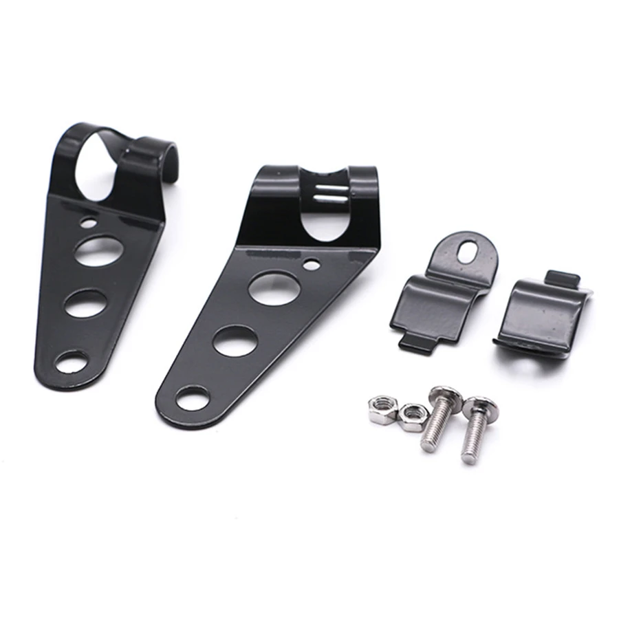 2pcs Motorcycle Headlight Brackets Fork Ear Headlamp Mount Holder Adjust Motor Black | Автомобили и мотоциклы