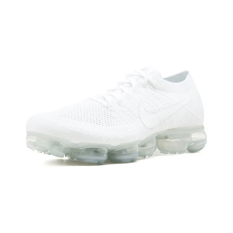 Nike Air Vapormax Flyknit Comfortable Men's Running Shoes White Breathable Non-slip Sneakers# 849558-004