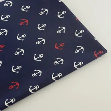 Ткань для шитья темно-синий морской акор, хлопковая ткань, саржа, домашний текстиль, лоскутное шитье, ткань, бумага для скрапбукинга "Tecido" Telas