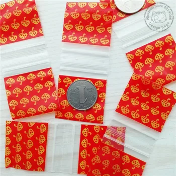

1515 Mushrooms Designer Brand Baggies Ziplock 100 Bags High Quality Print Cute Bags 1.5"x1.5"