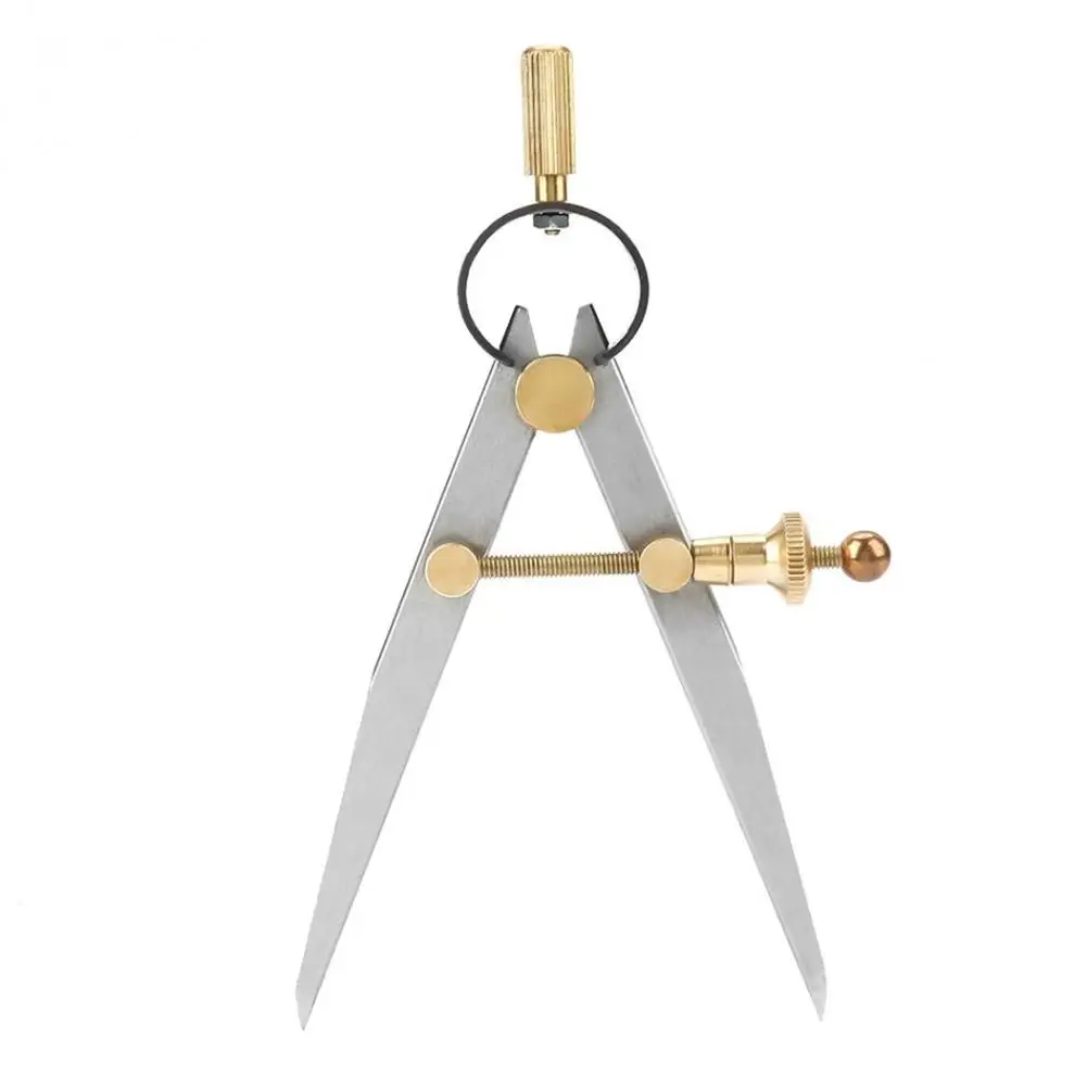 

Carbon Steel Spring Flat Leg Divider Gauge With Brass Fittings Speed Nut Tools For Mechanical Scribing Leather Making