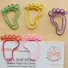 12 PiecesLytwtw's Foot Shape Paper Clips Creative Interesting Bookmark Clip Memo Clip Shaped Paper Clips For Office School Home ► Photo 1/3