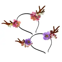 2 шт рождественские повязки для волос очаровательные милые обручи для волос головной убор партия поддерживает поставки украшения(случайный цвет