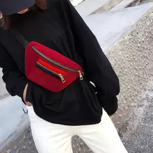 Стильная застежка-молния Вельветовые женские поясная сумка Для женщин девочек поясная сумка кошелек для телефона деньги сумка в стиле casual нагрудный ремень сумка Heuptas, многофункциональная