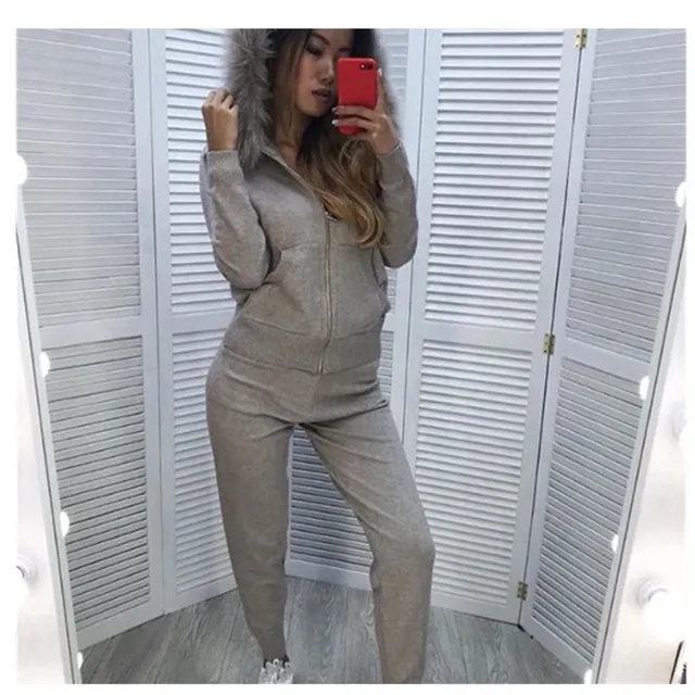 Best Offers Winter Fur Hooded Sweater Cashmere Pants Two-Piece Suits Woolen Cashmere Knitted Warm Suit Casual Leisure Sweater Sets Best Offers Winter Fur Hooded Sweater Cashmere Pants Two-Piece Suits Woolen Cashmere Knitted Warm Suit Casual Leisure Sweater Sets