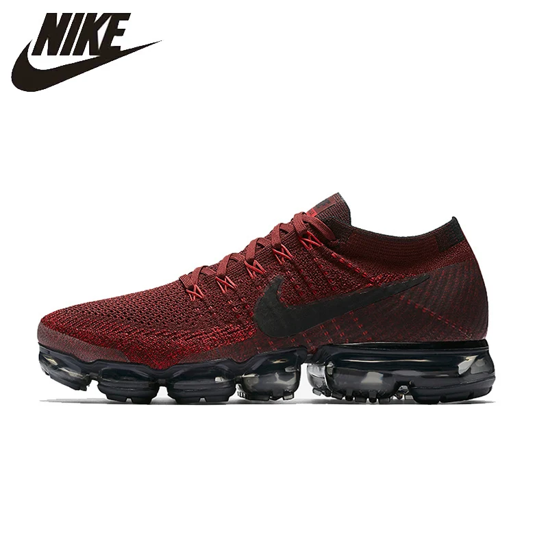 NIKE Air VaporMax Flyknit Original Men Running Shoes Stability Height Increasing Breathable Lightweight Sneakers #849558-601