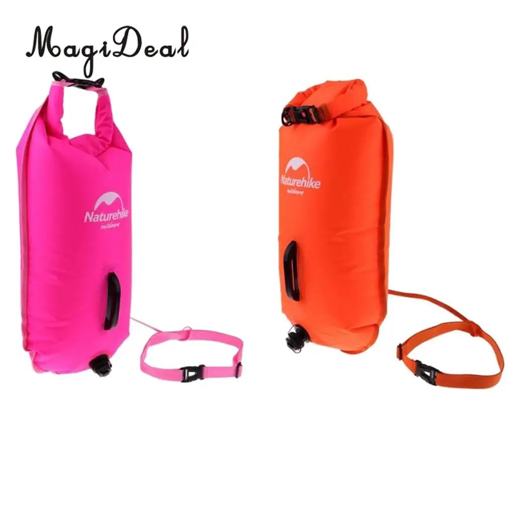 

2Pcs/Set High Visible Open Water Swim Buoy Safety Swimming Tow Float Waterproof Dry Bag & Adjustable Waist Belt