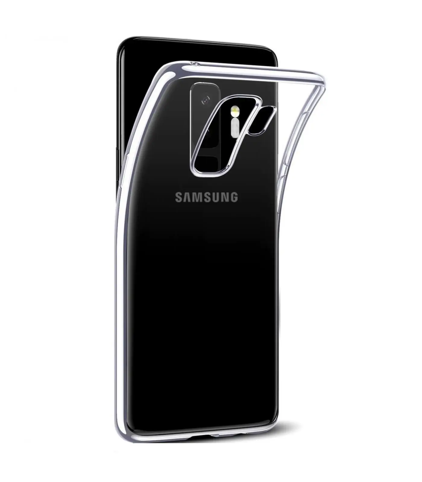 

Stand case gel TPU Silicone Case Java Samsung Galaxy S9 Plus TRANSPARENT