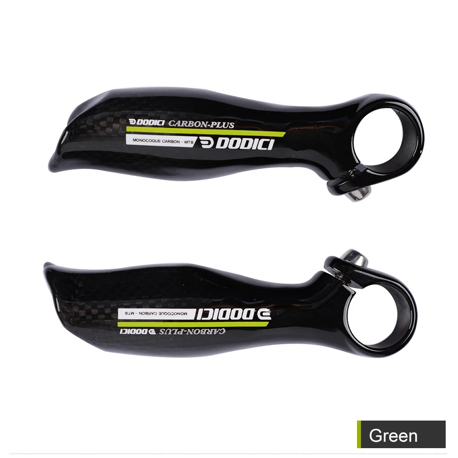 Full Carbon Fiber 3K MTB Mountain Cycling Bike Handlebar End flat Bar ends Green