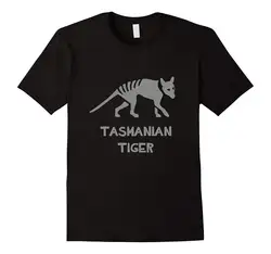 Tasmanian Тигр Thylacine Австралийский вымерших животных футболка для мужчин лето рубашка с короткими рукавами Повседневное 2017 100% хлоп