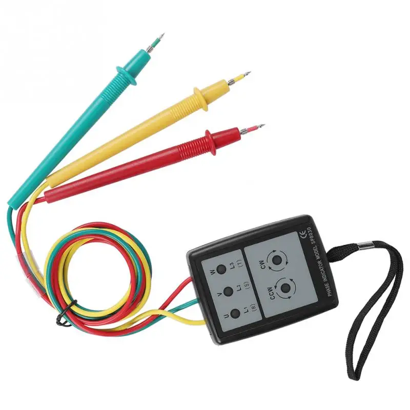 SP8030 цифровой индикатор вращения фазы LED зуммер фазовый измеритель