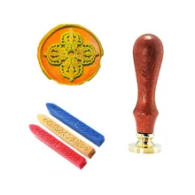 Подпись индивидуальная восковая печать штамп причудливый крест