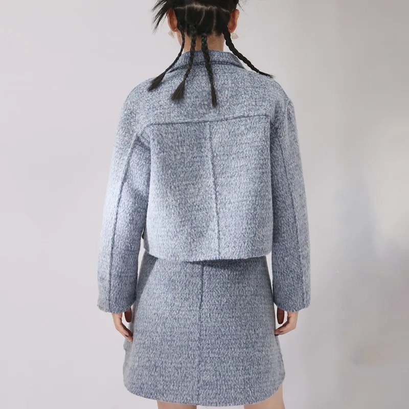 TWOTWINSTYLE кашемировый комплект из двух предметов женское короткое пальто с