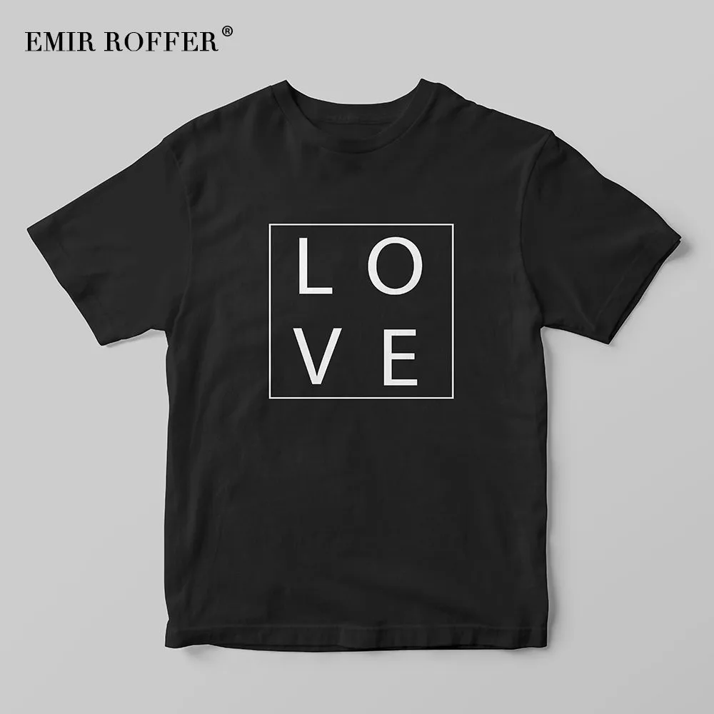 EMIR ROFFER любовь к винтажу Футболка женская черная футболка Harajuku модная уличная