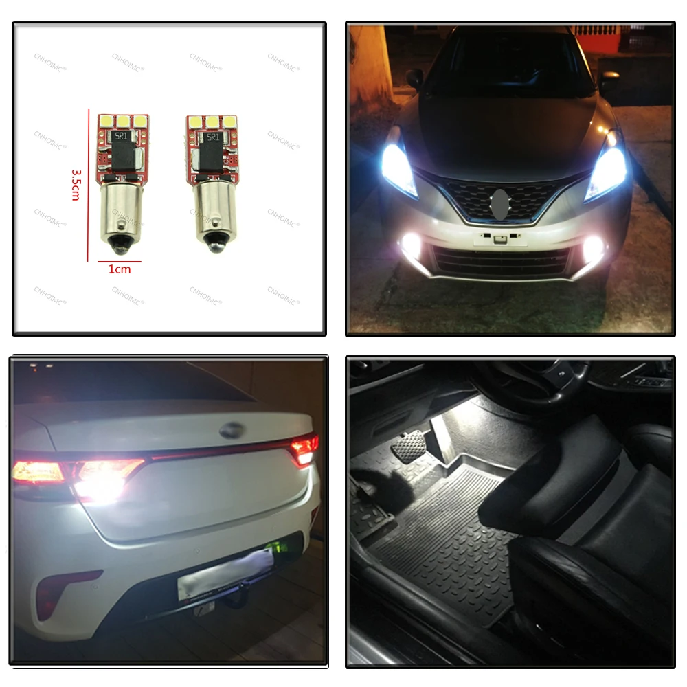 2 шт. автомобильный Стайлинг BA9S T4W светодиодный Автомобильный 6SMD 3030 чипы белый 6000K