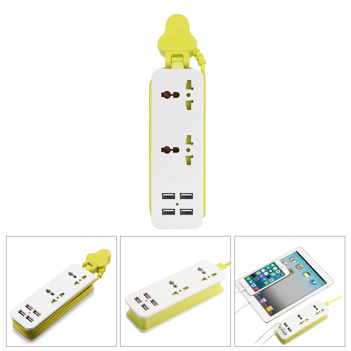 Портативное умное настенное зарядное устройство с 4 USB портами сетевой фильтр для