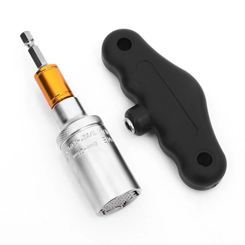 

New Universal Torque Wrench Head Set Socket Sleeve 9-21Mm Power Drill Ratchet Bushing Spanner Key Magic Grip Multi Hand Tools