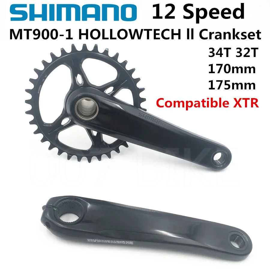 SHIMANO DEORE FC MT900 1 HOLLOWTECH II совместимый с XTR кривошипный механизм 1x12 Speed 32T 34T 170 мм 175