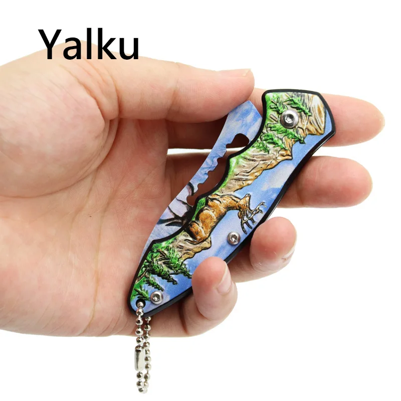 

3D Pattern Folding Knife Survival Outdoor Camping Hunting Pocket Knife EDC Tool Tactical Knife Tool Hand Mini Folding Blade