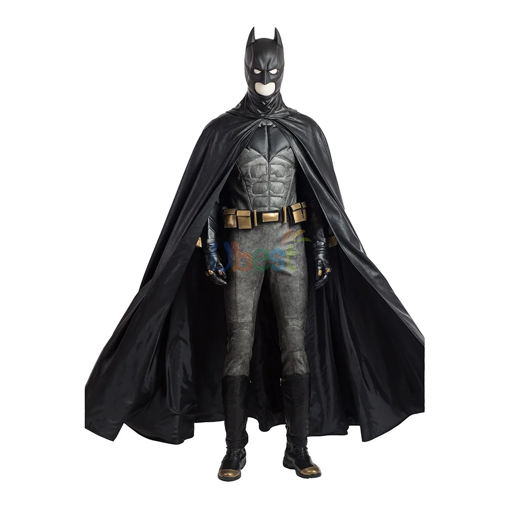 Лига Справедливости Бэтмен Брюс Уэйн Косплей Костюм с плащом мужской Хэллоуин наряд