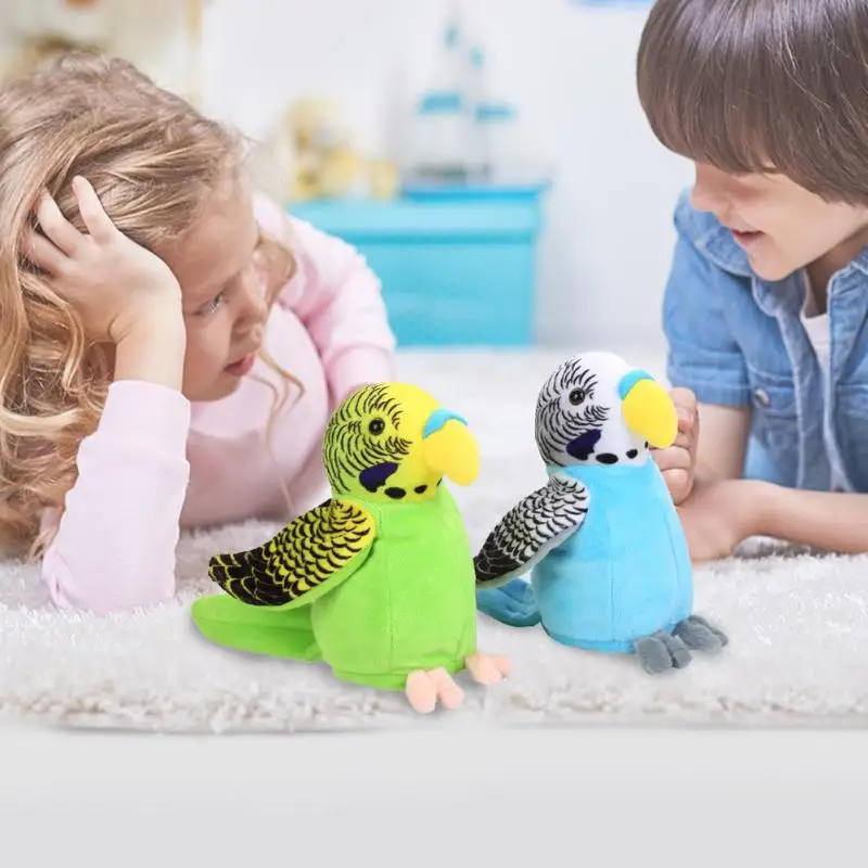 

Electric Talking Parrot Toys Speaking Record Repeats Waving Wing Plush Toy Electronic Guitar Bear hide and seek elephant toy