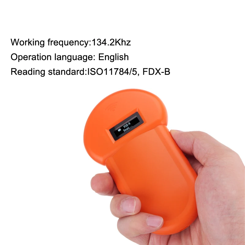 المحمولة ISO11784/11785 الحيوانات الأليفة شريحة تحديد الهوية بموجات الراديو قارئ 134.2 KHz FDX-B ل الكلب القط شاشة الكريستال السائل الحيوان رقاقة ماسحة ع...