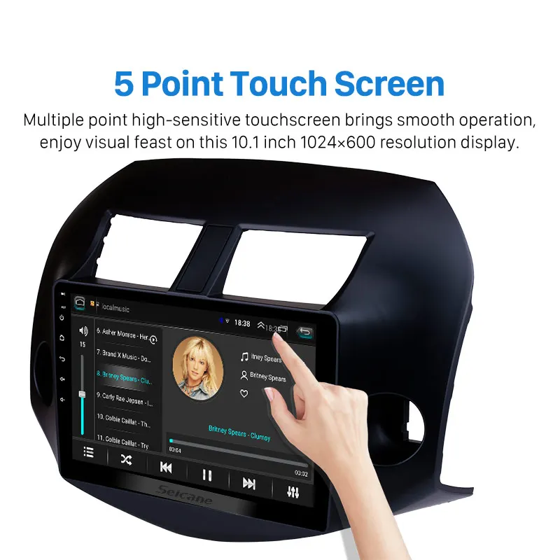 Seicane Android 8,1 2Din мультимедийный плеер 10,1 дюймов gps Автомагнитола для 2007 2008 2009 2010 2011 Toyota RAV4 авто стерео USB Wifi