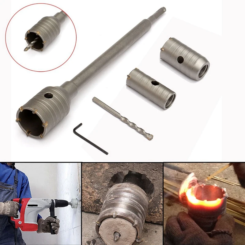 3Pcs 30/40/50Mm Sds Plus Shank Hole Saw Cutter Concrete Cement Stone Wall Drill Bit With Wrench 3Pcs 30/40/50Mm Sds Plus Shank Hole Saw Cutter Concrete Cement Stone Wall Drill Bit With Wrench